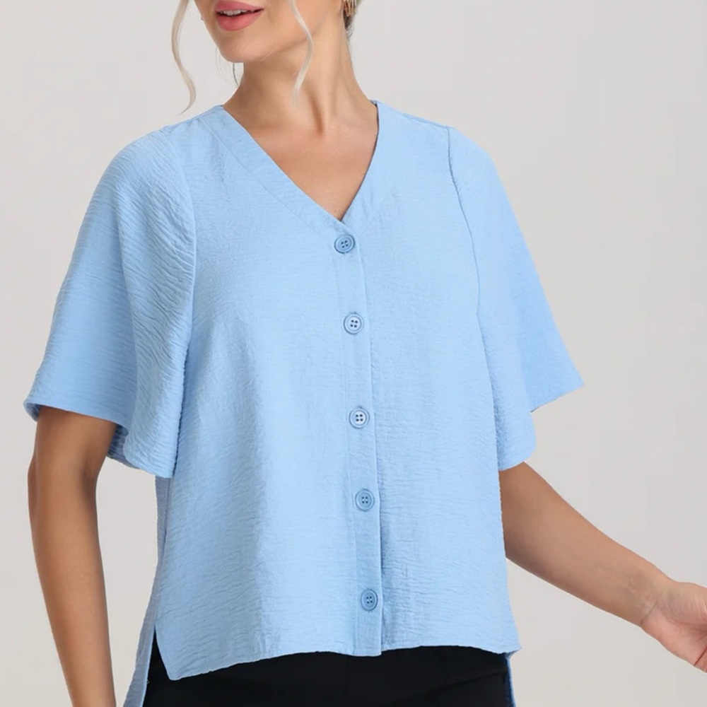 🔥NWT🔥 89TH + MADISON Button Front Blouse  Size 2X